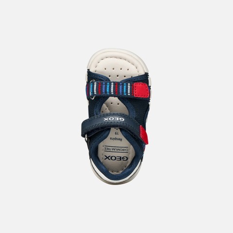 Sandals with straps SANDAL IUPIDOO BABY BOY Navy/Red - image number 5 | GEOX