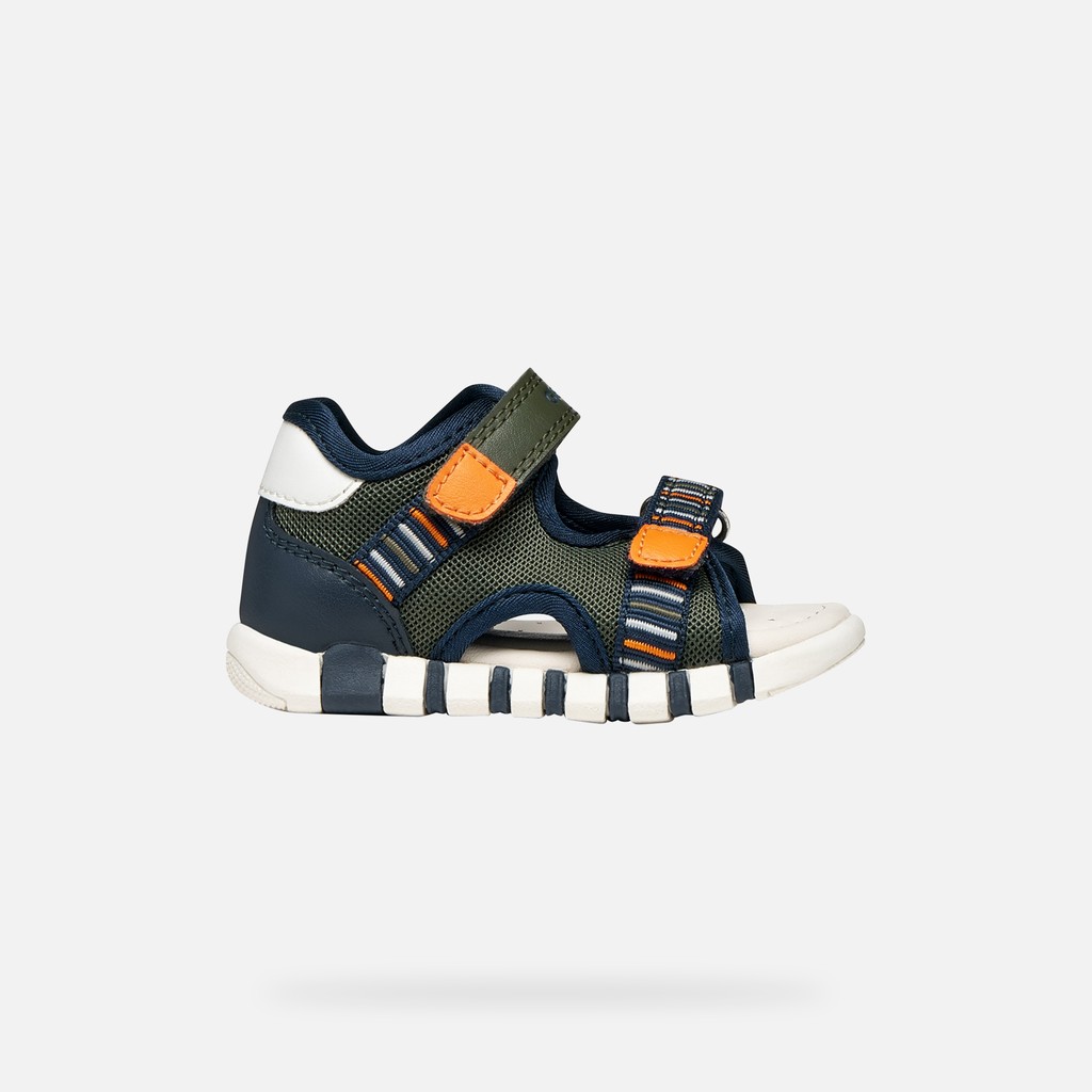 Sandal Iupidoo Bébé Garçon Vert Foncé/orange