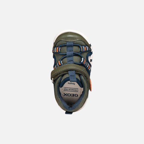 Closed toe sandals SANDAL IUPIDOO BABY BOY Dark green/Orange - image number 5 | GEOX