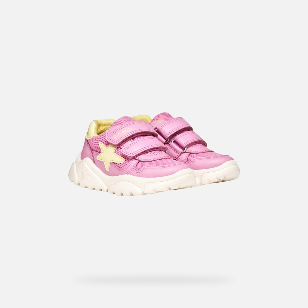 Sneakers with straps CIUFCIUF TODDLER GIRL Dark Pink/Light Yellow - image number 7 | GEOX