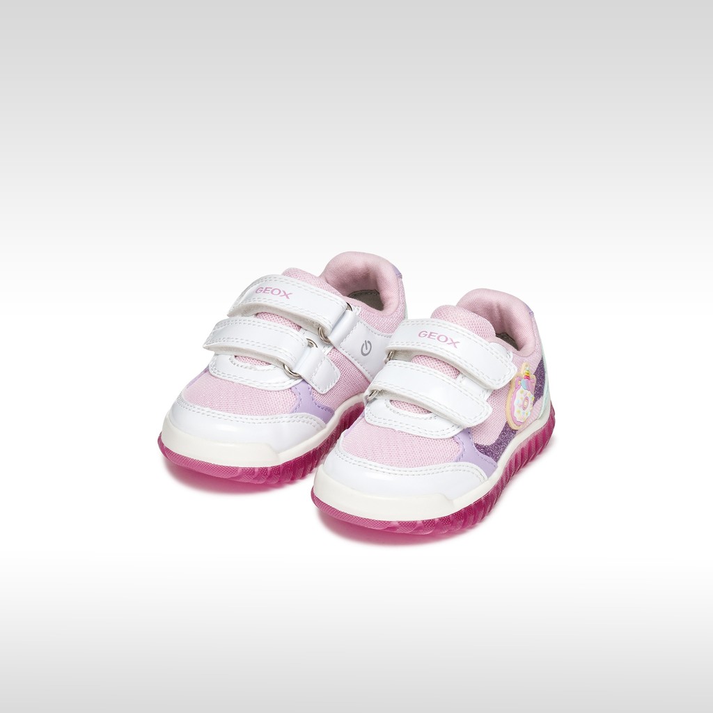 Shoes with lights LIGHTYLOO TODDLER GIRL White/Pink - image number 1 | GEOX