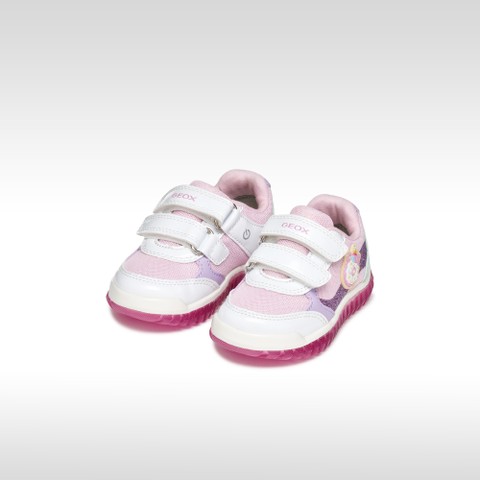 Shoes with lights LIGHTYLOO TODDLER GIRL White/Pink - image number 1 | GEOX