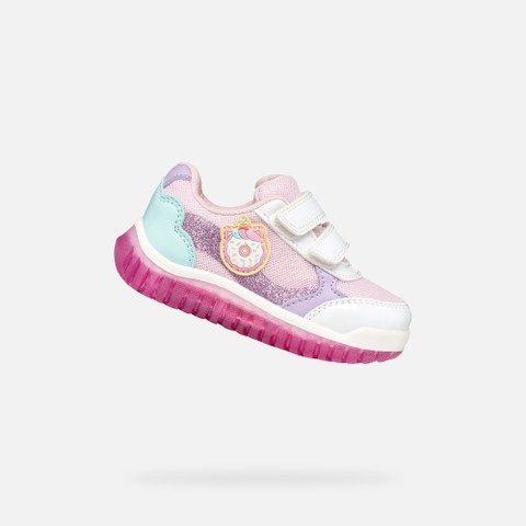 Shoes with lights LIGHTYLOO TODDLER GIRL White/Pink - image number 0 | GEOX