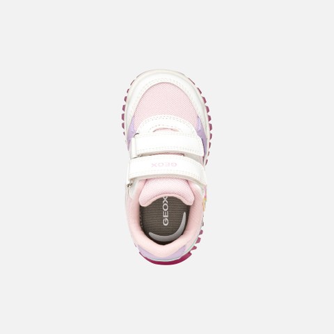 Shoes with lights LIGHTYLOO TODDLER GIRL White/Pink - image number 5 | GEOX