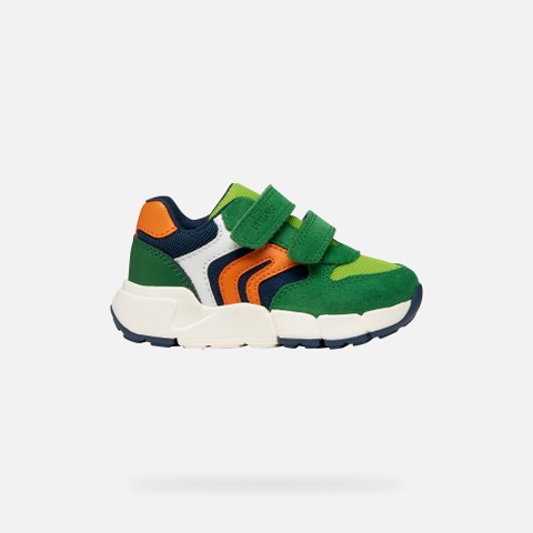 Sneakers with straps FLEXYPER MINI TODDLER BOY Green/Orange - image number 1 | GEOX
