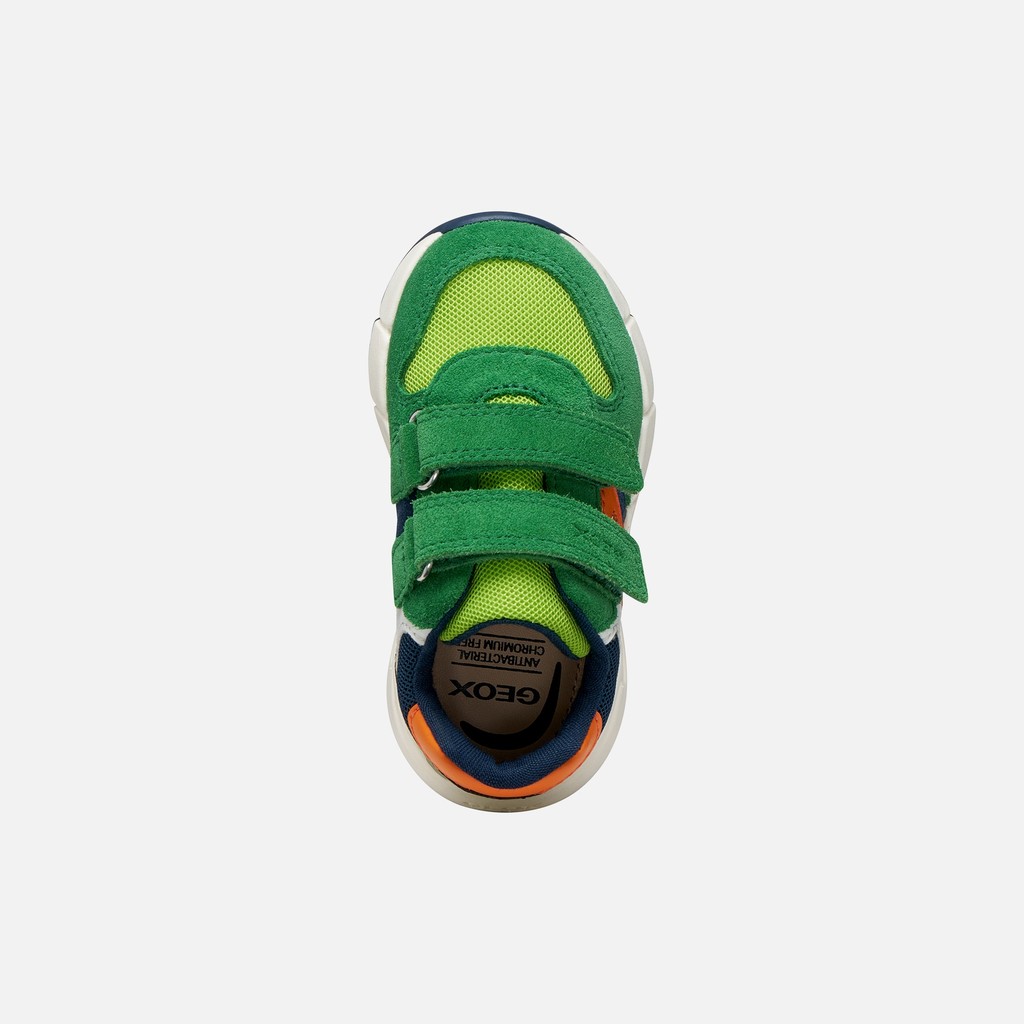 Sneakers with straps FLEXYPER MINI TODDLER BOY Green/Orange - image number 5 | GEOX