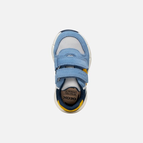 Sneakers with straps FLEXYPER MINI TODDLER BOY Sky/Yellow - image number 5 | GEOX