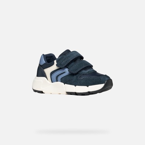 Lightweight cushioned sneakers FLEXYPER MINI TODDLER BOY Navy/Dark Sky - image number 2 | GEOX