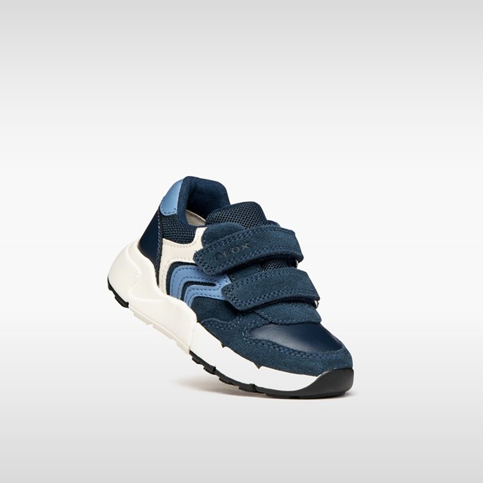 Lightweight cushioned sneakers FLEXYPER MINI TODDLER BOY Navy/Dark Sky | GEOX