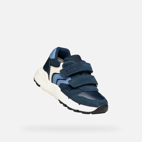 Lightweight cushioned sneakers FLEXYPER MINI TODDLER BOY Navy/Dark Sky - image number 4 | GEOX