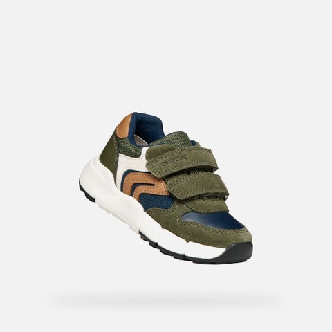 Lightweight cushioned sneakers FLEXYPER MINI TODDLER BOY Musk/Cognac - image number 4 | GEOX