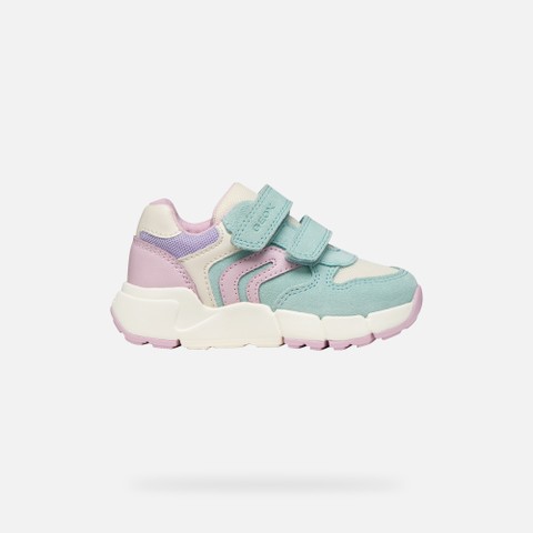 Sneakers with straps FLEXYPER MINI TODDLER GIRL Sea Green/Pink - image number 1 | GEOX