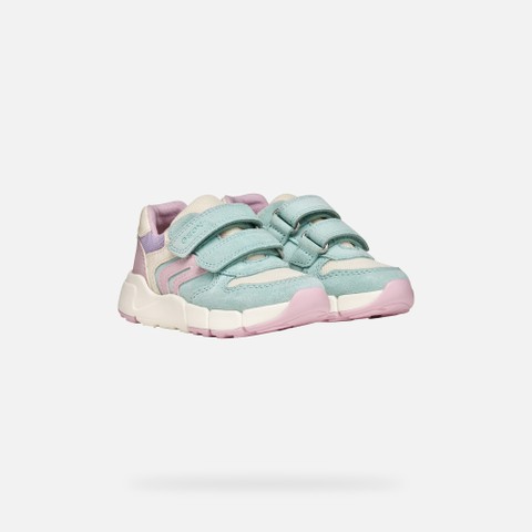 Sneakers with straps FLEXYPER MINI TODDLER GIRL Sea Green/Pink - image number 7 | GEOX