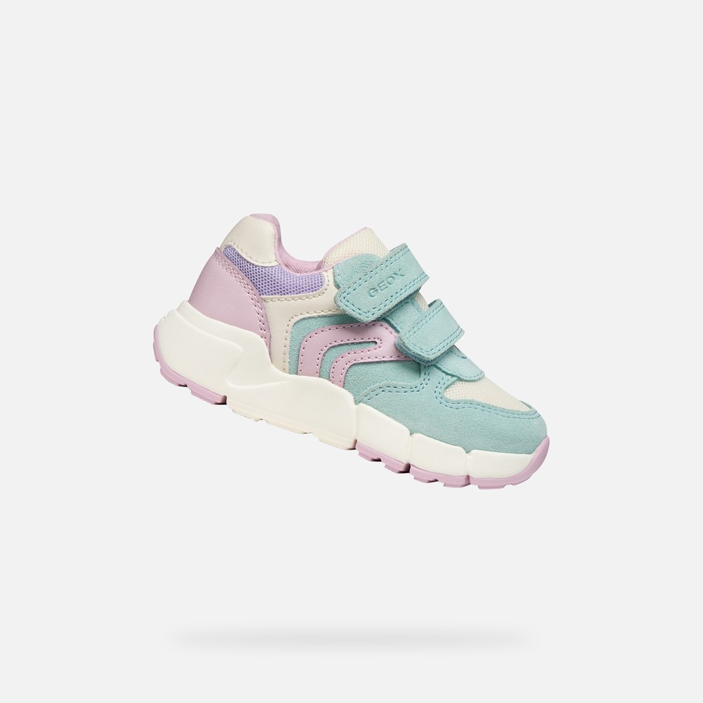 Sneakers with straps FLEXYPER MINI TODDLER GIRL Sea Green/Pink - image number 0 | GEOX