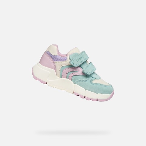 Sneakers with straps FLEXYPER MINI TODDLER GIRL Sea Green/Pink - image number 0 | GEOX
