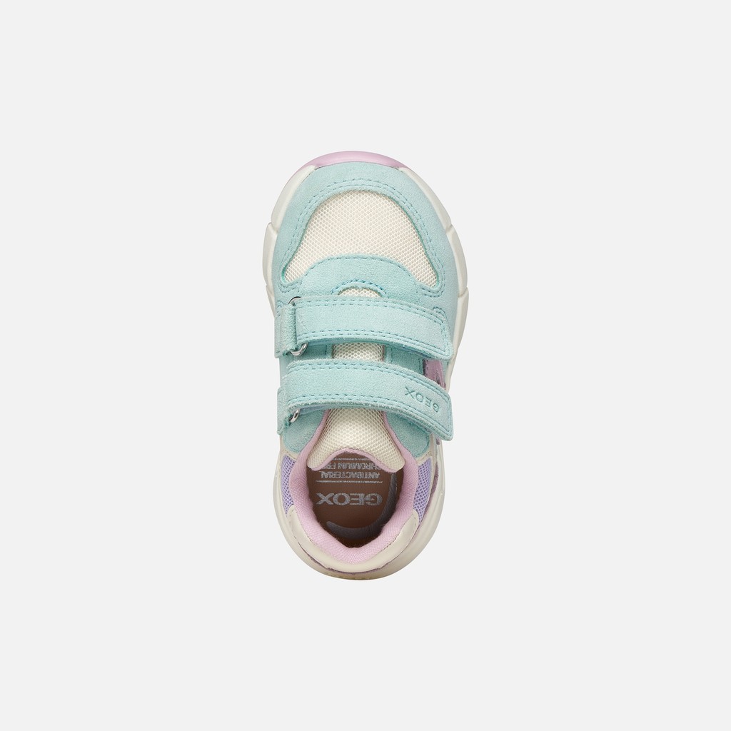 Sneakers with straps FLEXYPER MINI TODDLER GIRL Sea Green/Pink - image number 5 | GEOX