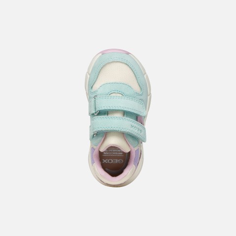Sneakers with straps FLEXYPER MINI TODDLER GIRL Sea Green/Pink - image number 5 | GEOX