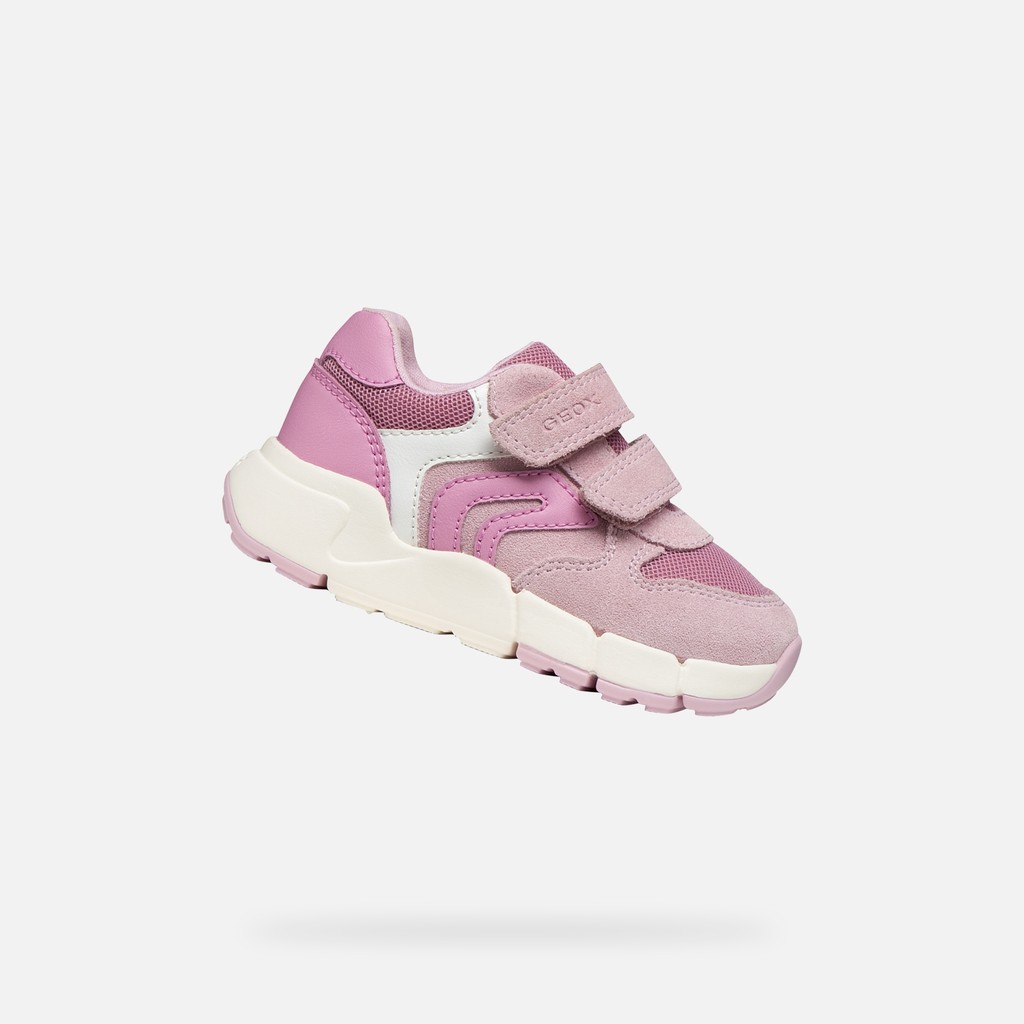 Sneakers &agrave; scratch FLEXYPER MINI PETITE FILLE Rose/Rose fonc&eacute; - image number 0 | GEOX