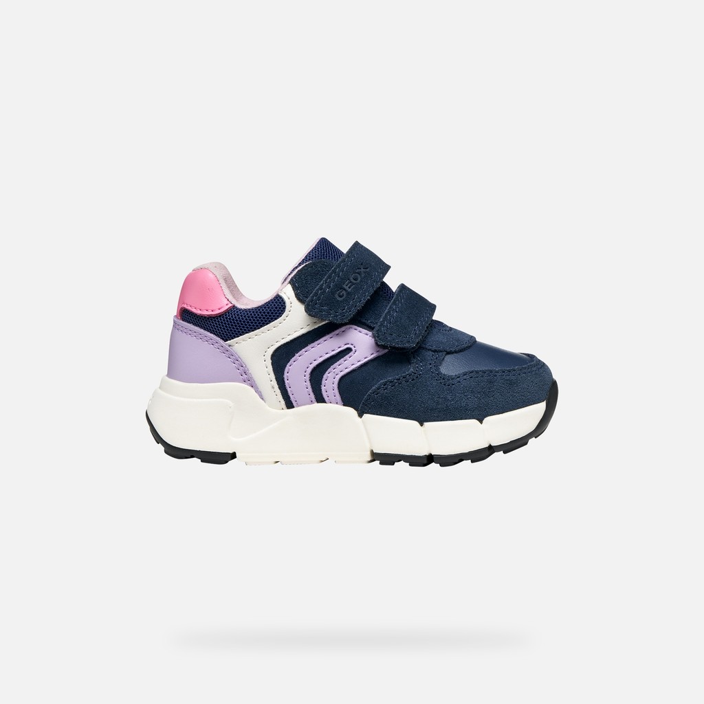 Lightweight cushioned sneakers FLEXYPER MINI TODDLER Navy/Orchid - image number 1 | GEOX
