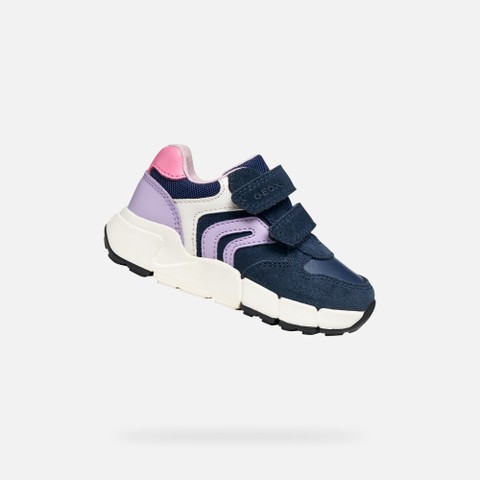 Lightweight cushioned sneakers FLEXYPER MINI TODDLER Navy/Orchid | GEOX