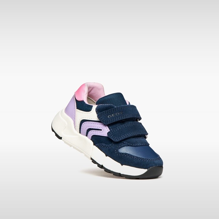 Lightweight cushioned sneakers FLEXYPER MINI TODDLER Navy/Orchid | GEOX