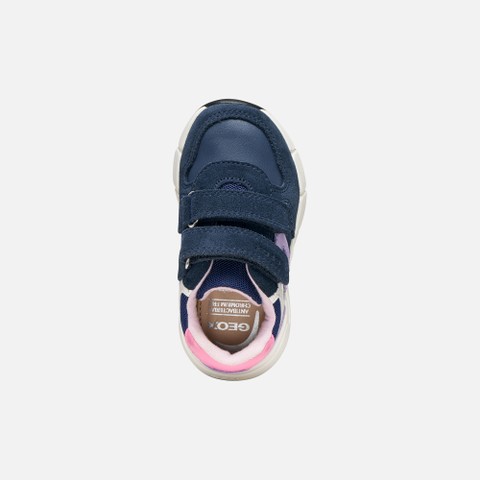 Lightweight cushioned sneakers FLEXYPER MINI TODDLER Navy/Orchid - image number 5 | GEOX
