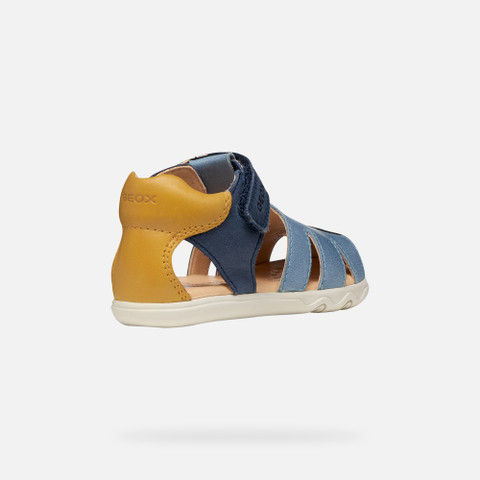 Closed toe sandals SANDAL STEPPIEUP TODDLER BOY Navy/Ochreyellow - image number 4 | GEOX