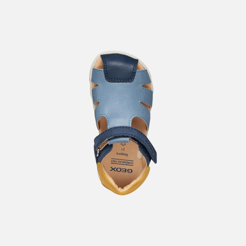 Closed toe sandals SANDAL STEPPIEUP TODDLER BOY Navy/Ochreyellow - image number 5 | GEOX