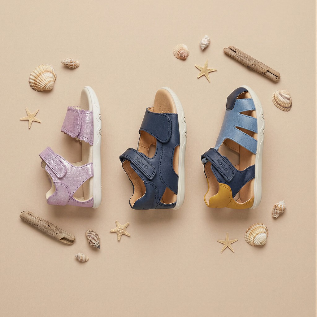 Closed toe sandals SANDAL STEPPIEUP TODDLER BOY Navy/Ochreyellow - image number 1 | GEOX