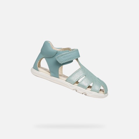 Closed toe sandals SANDAL STEPPIEUP TODDLER GIRL Sea Green | GEOX