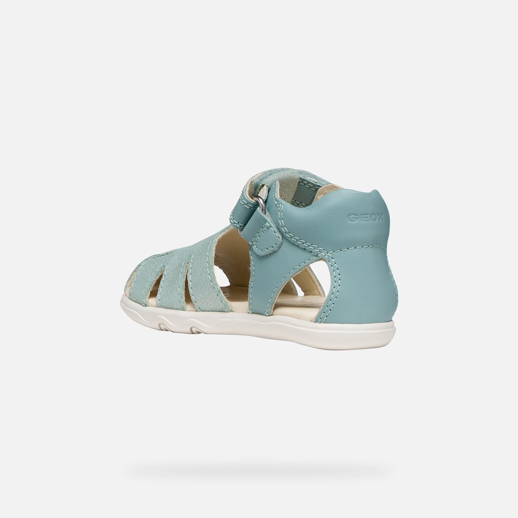 Closed toe sandals SANDAL STEPPIEUP TODDLER GIRL Sea Green - image number 3 | GEOX