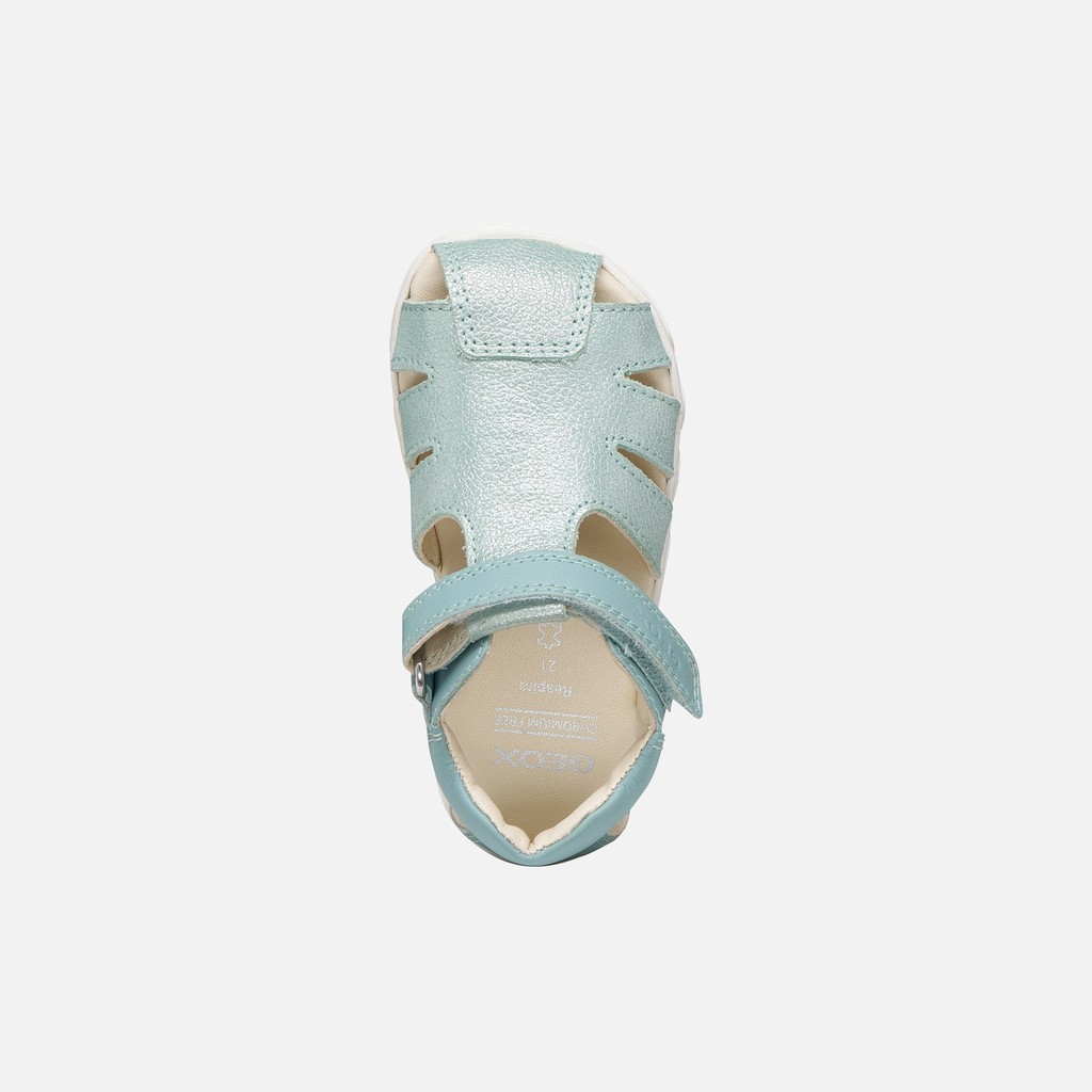 Closed toe sandals SANDAL STEPPIEUP TODDLER GIRL Sea Green - image number 5 | GEOX