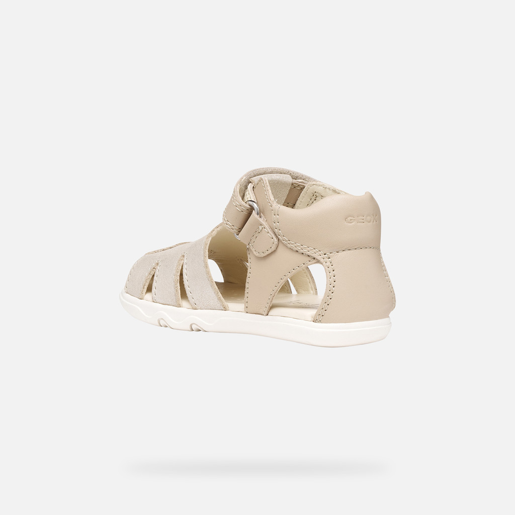 Closed toe sandals SANDAL STEPPIEUP TODDLER GIRL Beige - image number 3 | GEOX