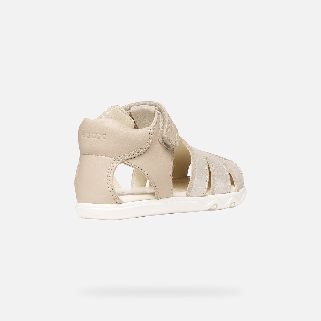 Closed toe sandals SANDAL STEPPIEUP TODDLER GIRL Beige - image number 4 | GEOX