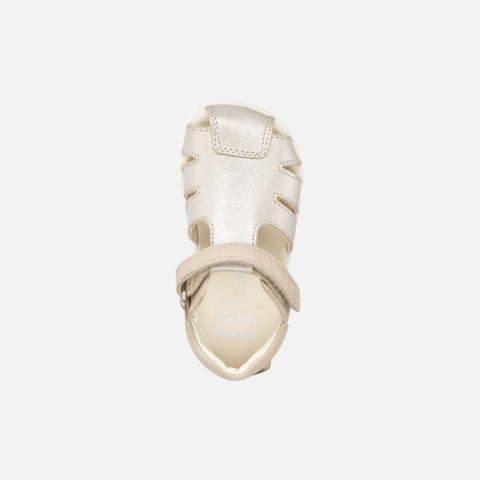 Closed toe sandals SANDAL STEPPIEUP TODDLER GIRL Beige - image number 5 | GEOX