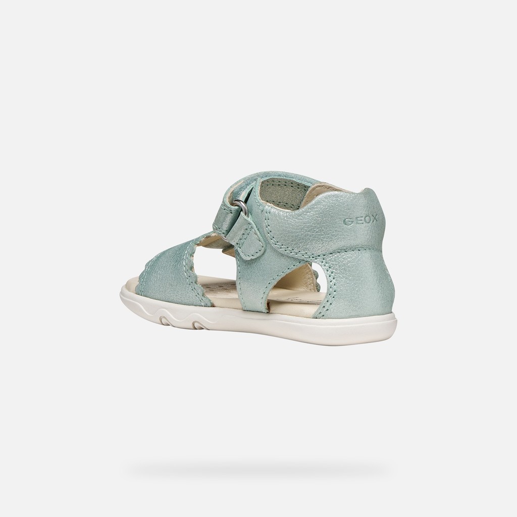 Sandals with straps SANDAL STEPPIEUP TODDLER GIRL Sea Green - image number 3 | GEOX