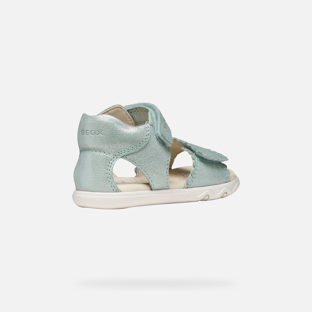 Sandals with straps SANDAL STEPPIEUP TODDLER GIRL Sea Green - image number 4 | GEOX