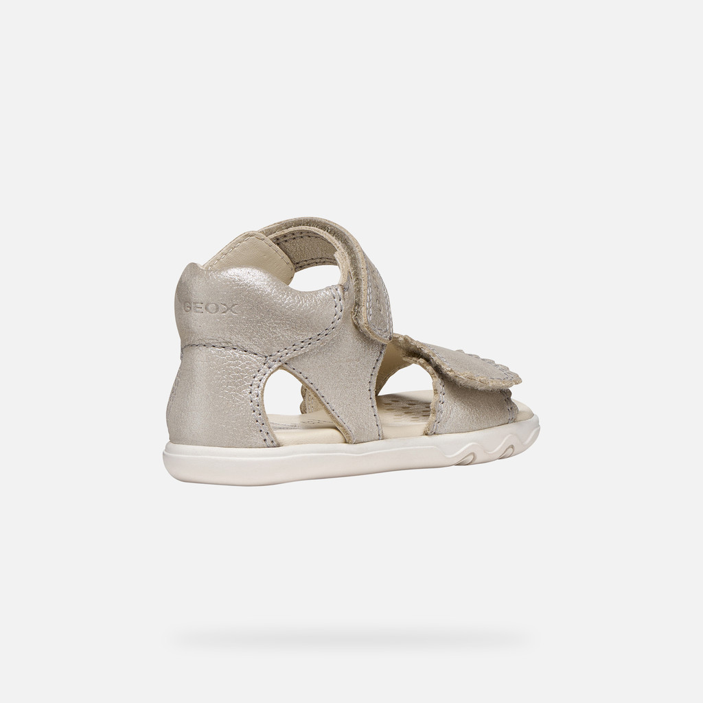 Sandales &agrave; scratch SANDAL STEPPIEUP PETITE FILLE Beige - image number 4 | GEOX