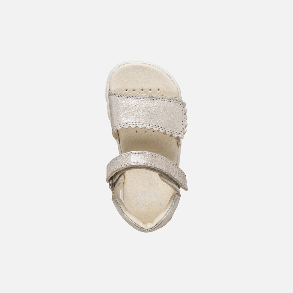 Sandales &agrave; scratch SANDAL STEPPIEUP PETITE FILLE Beige - image number 5 | GEOX