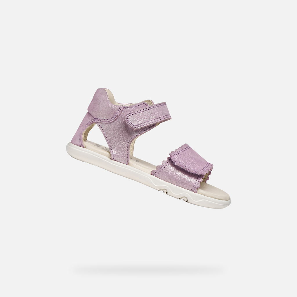 Sandales &agrave; scratch SANDAL STEPPIEUP PETITE FILLE Lilas - image number 0 | GEOX