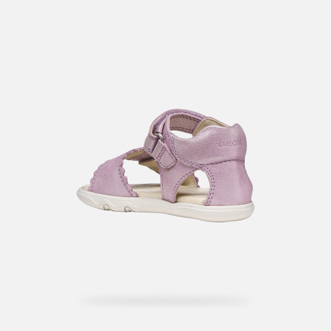 Sandales &agrave; scratch SANDAL STEPPIEUP PETITE FILLE Lilas - image number 3 | GEOX
