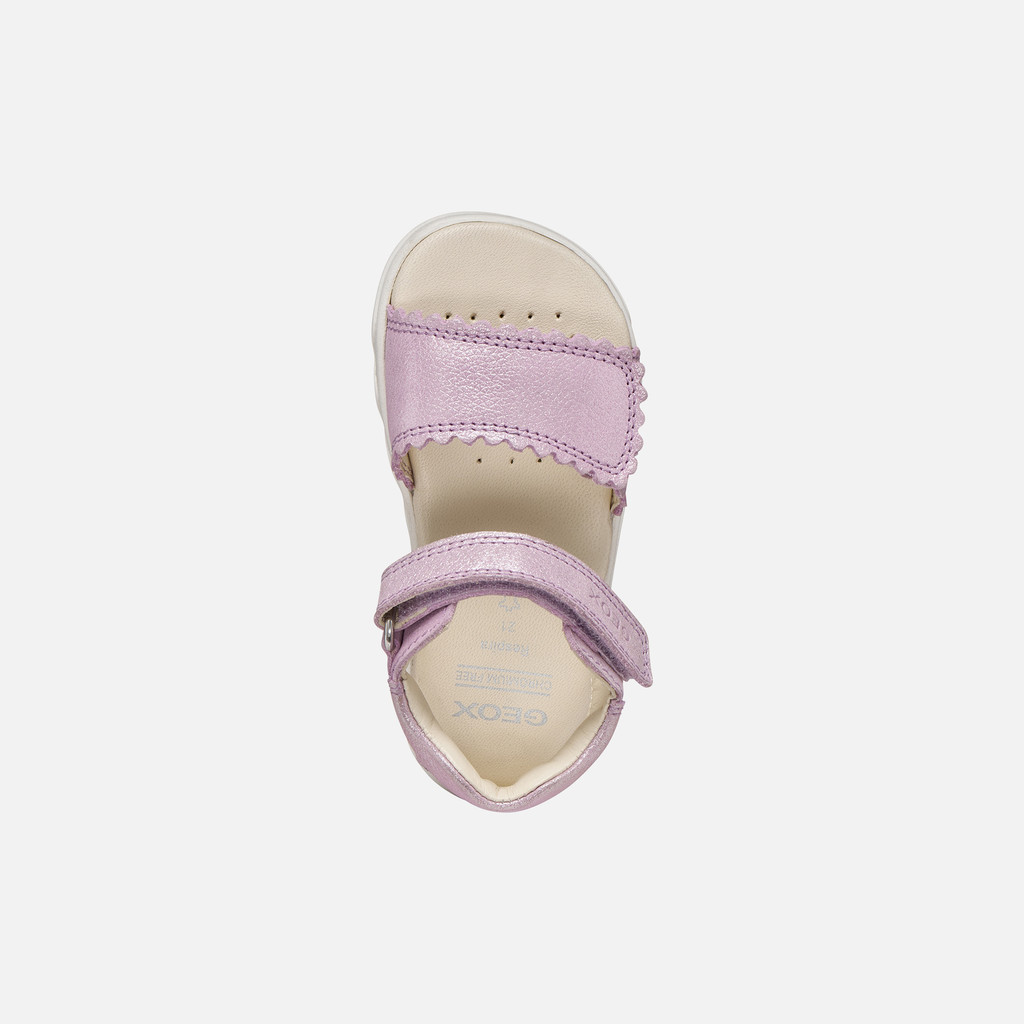 Sandales &agrave; scratch SANDAL STEPPIEUP PETITE FILLE Lilas - image number 5 | GEOX