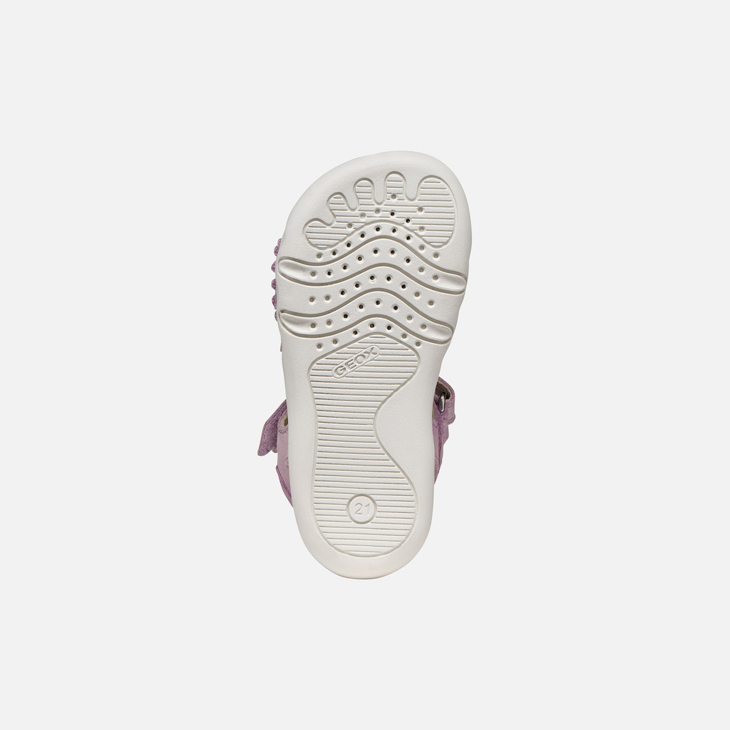 Sandales &agrave; scratch SANDAL STEPPIEUP PETITE FILLE Lilas - image number 6 | GEOX