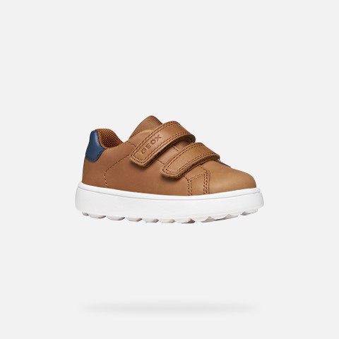 Sneakers with straps MINICUB TODDLER Cognac/Navy - image number 2 | GEOX