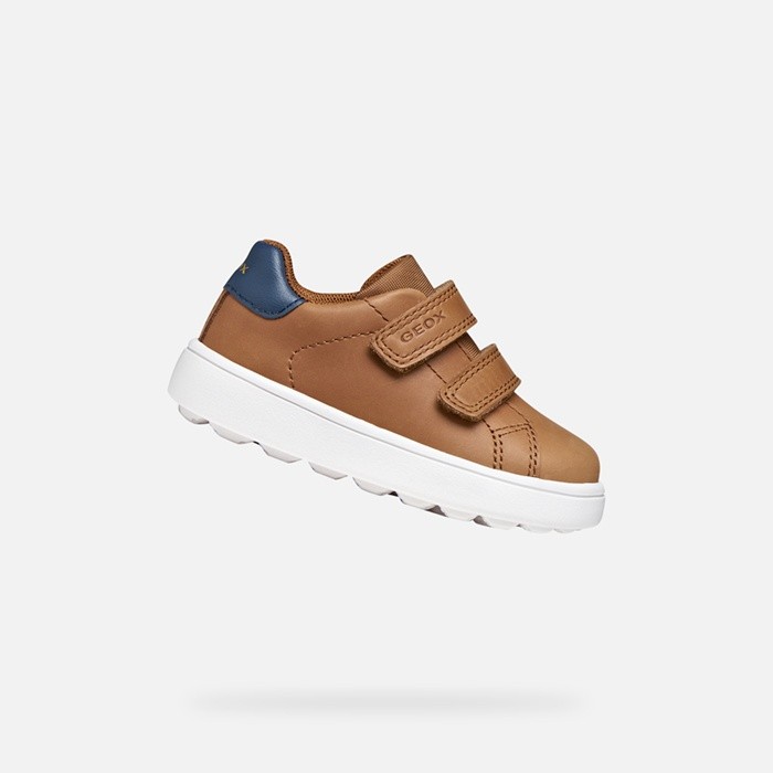 Sneakers with straps MINICUB TODDLER Cognac/Navy | GEOX