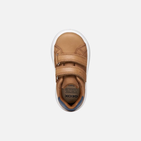 Sneakers with straps MINICUB TODDLER Cognac/Navy - image number 5 | GEOX