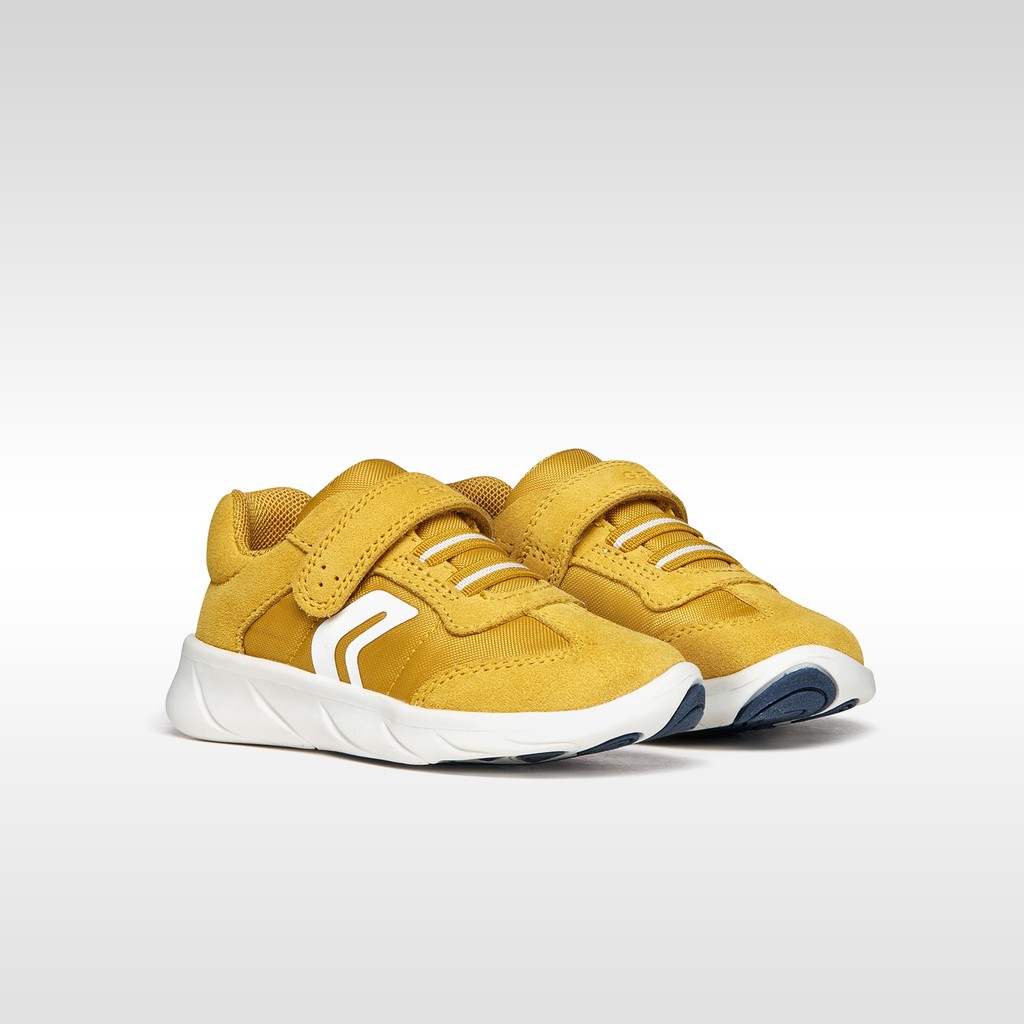 Lightweight and flexible Barefoot shoes FOOT-RUN BABY Ochre/White - image number 7 | GEOX
