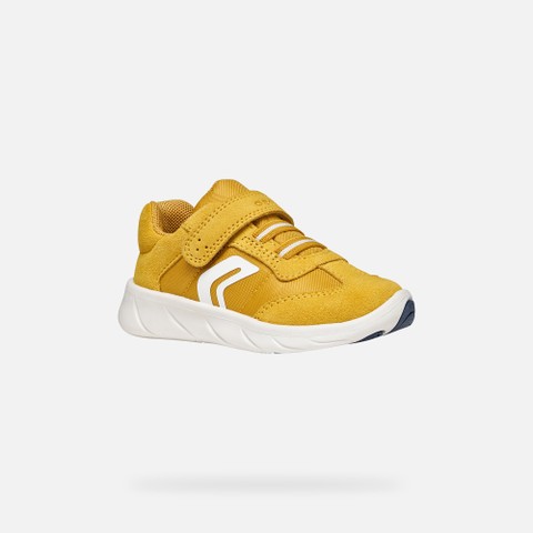 Lightweight and flexible Barefoot shoes FOOT-RUN BABY Ochre/White - image number 2 | GEOX