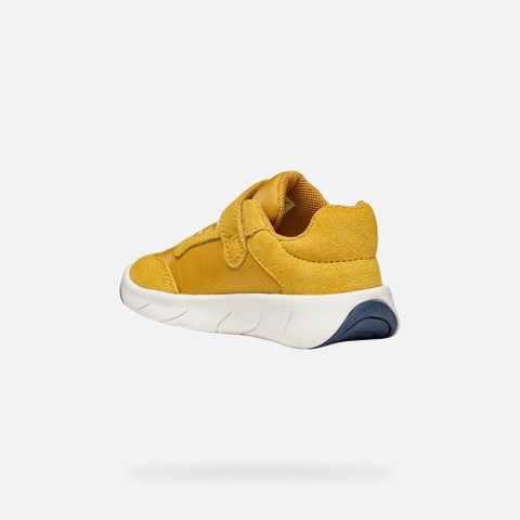 Lightweight and flexible Barefoot shoes FOOT-RUN BABY Ochre/White - image number 3 | GEOX