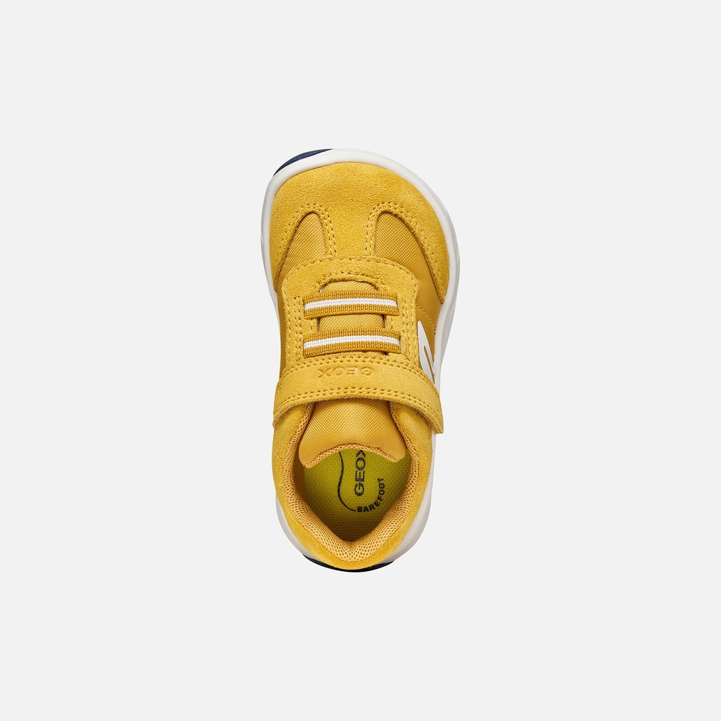 Lightweight and flexible Barefoot shoes FOOT-RUN BABY Ochre/White - image number 5 | GEOX